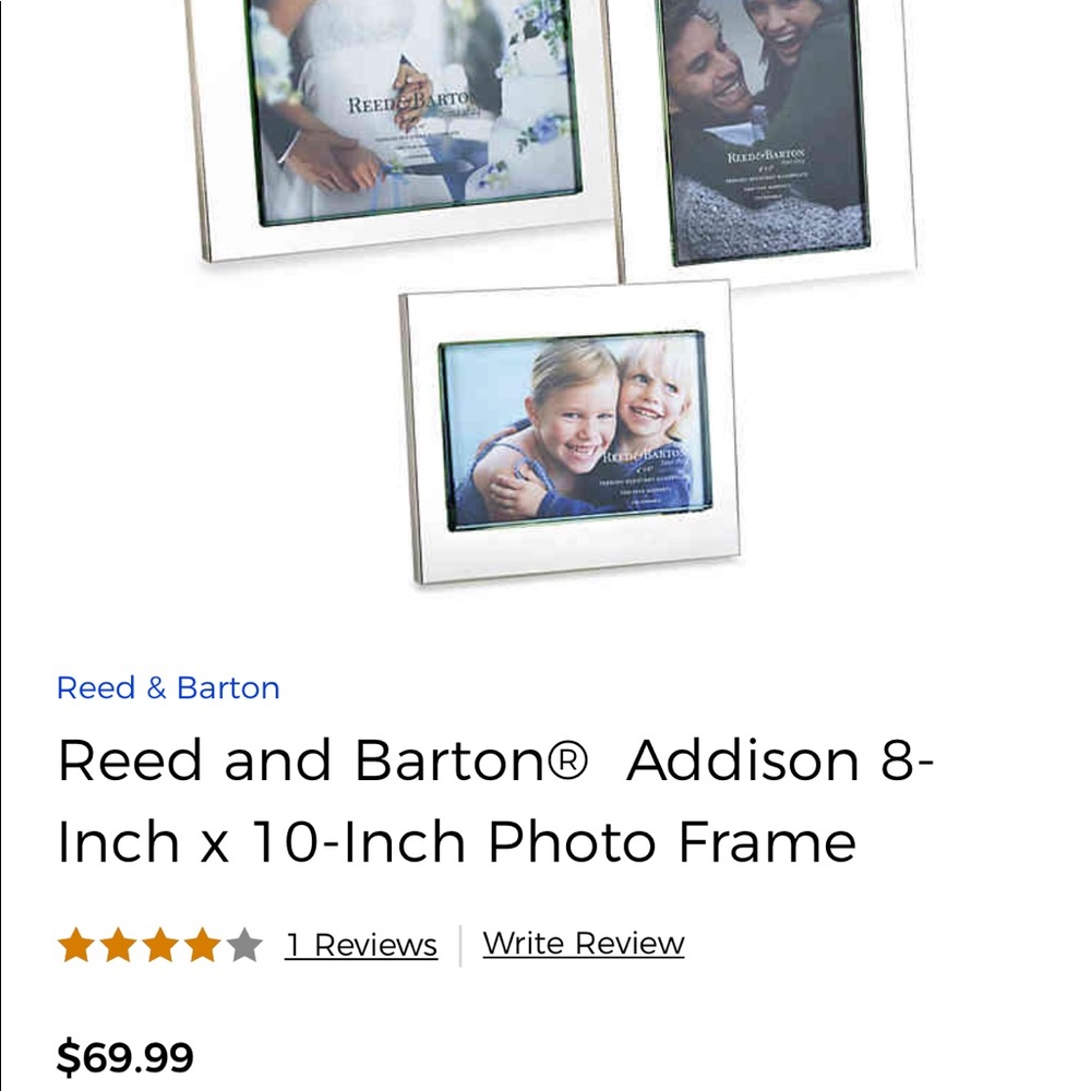 Reed and Barton 8 x 10 wedding photo frame